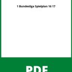 1 Bundesliga Spielplan 16 17 Pdf
