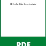 3D Drucker Selber Bauen Anleitung Pdf