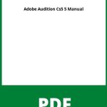 Adobe Audition Cs5 5 Manual Pdf