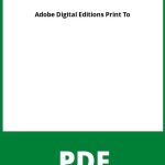 Adobe Digital Editions Print To Pdf