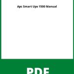 Apc Smart Ups 1500 Manual Pdf