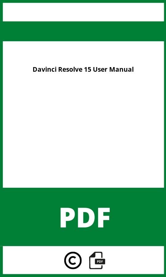 davinci resolve 17 pdf manual
