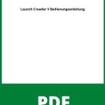 Launch Creader V Bedienungsanleitung Deutsch Pdf