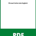 Phrasal Verbs Liste Englisch Deutsch Pdf