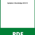 Spielplan 2 Bundesliga 2018 19 Pdf